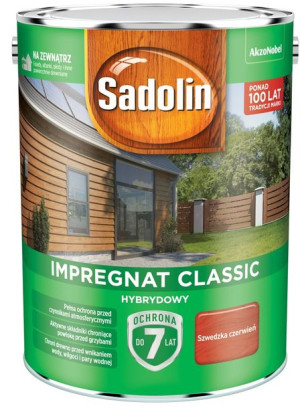 IMPREGNAT SADOLIN CLASSIC, szwedzka czerwień, 4.5l