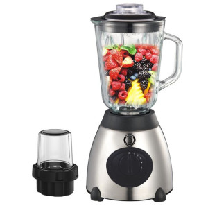 Herzberg HG-5009GL: Blender szklany 2 w 1 o dużej mocy — 350 W