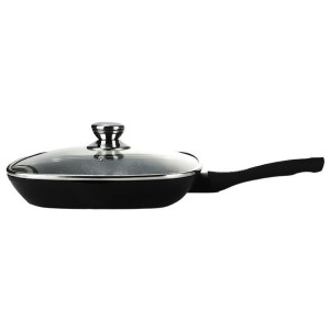 Imperial Collection I28 cm Patelnia Grillowa Pokryta Marmurem z Pokrywką
