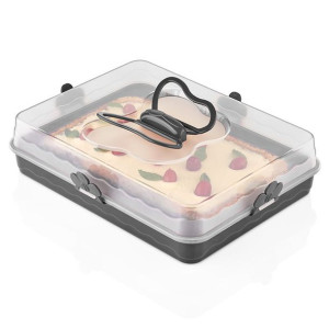 Herzberg Party Butler Cake Dome Czarny / Szary