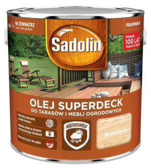 OLEJ SUPERDECK SADOLIN do drewna, bezbarwny, 2.5l