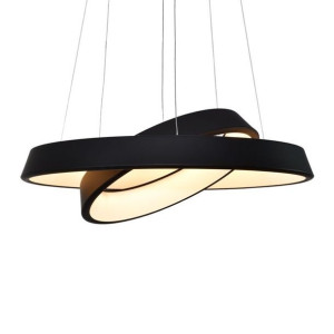 Lampa led Orbit RP2 z podwójnym ringiem czarna barwa ciepła 3000K