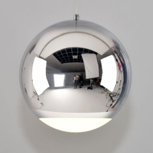 Chromowana metalowa lampa wisząca led Globo o mocy 12W