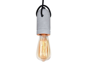 Lampa zawiesie z oprawką betonową E27