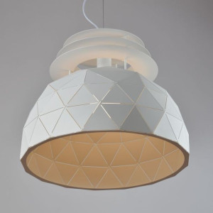 Lampa wisząca Oslo L 50cm biała w skandynawskim stylu