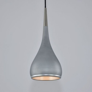 Stylowa lampa wisząca Odense w kolorze stalowo-betonowym