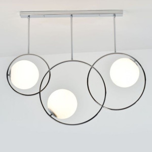 Lampa Sufitowa Bella 3 glamour z trzema kloszami chromowana E27