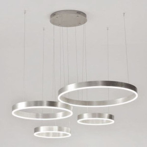 Designerska lampa led Silverring o mocy 110W z barwą ciepłą 3000K