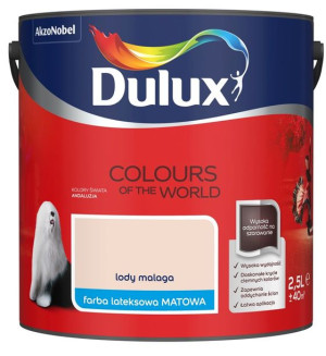 FARBA DULUX KOLORY ŚWIATA- lody malaga, 2.5l