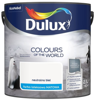 FARBA DULUX KOLORY ŚWIATA- neutralna biel, 2.5l
