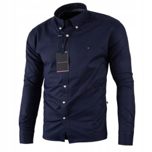 Koszula Męska Tommy Hilfiger Slim-Fit Granatowa rozmiar L