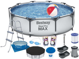 12w1 Basen Ogrodowy 305 X 76cm  BESTWAY 56408 Duży Zestaw