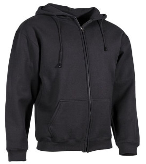 Bluza US "PC" czarna z kapturem rozpinana 340 g/m² S