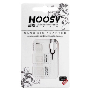 Zestaw Adapterów Noosy Do Kart Sim + Kluczyk Biały