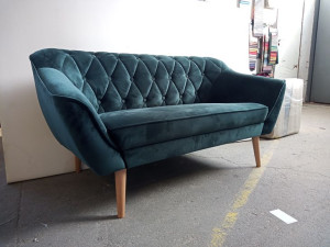 sofa skandynawska skandi glamur 2 osobowa 140 cm