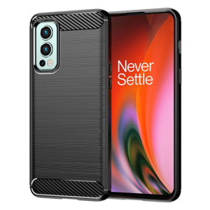 Carbon Case Elastyczne Etui Pokrowiec Oneplus Nord 2 5g Czarny