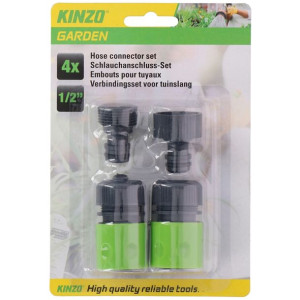 Kinzo - Złącza Do Węża Ogrodowego 1/2 4 Szt.