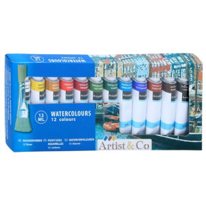 Farby Akwarelowe W Tubkach 12 Ml 12 Kolorów