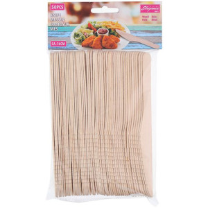 Cuisine Elegance - Zestaw Drewnianych Noży 16,5 Cm 50 Szt.