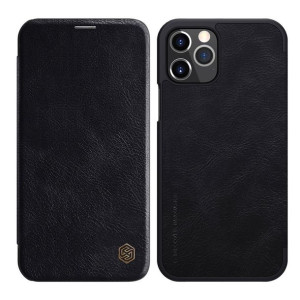 Nillkin Qin Skórzana Kabura Etui Iphone 12 Pro / Iphone 12 Czarny