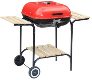 Activa Grill Ogrodowy Węglowy 3 Półki Pokrywa Ruszt 40 X 40 Cm