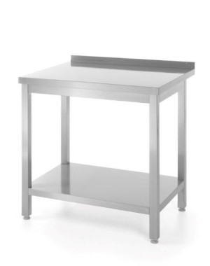 Hendi Stół roboczy przyścienny z rantem i z półką 600x700x(H)850 mm