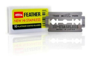 Feather żyletki do golenia japońskie New Hi Stainless żółte 10szt
