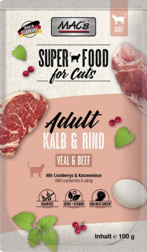 MAC's Cat | Adult | Saszetka 100g - Cielęcina i wołowina 100g