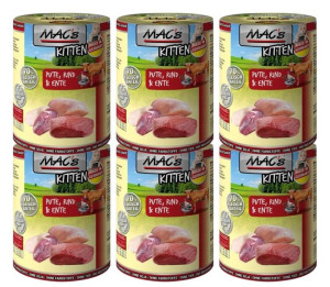 MAC's Cat | Kitten | Puszka 400g - Indyk wołowina kaczka 6x400g