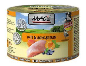 MAC's Dog | Adult | Puszka 200g - Indyk i borówka 200g