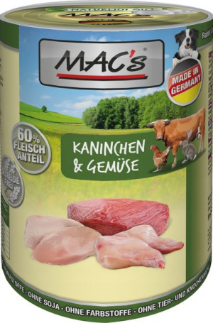 MAC's Dog | Adult | Puszka 400g - Królik i warzywa 400g