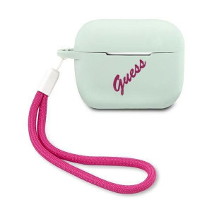 Guess Guacaplsvsbf Airpods Pro Cover Niebieski Fuksja/blue Fuschia Silicone