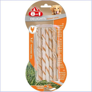 8in1 | Delights Bone | Przysmaki z kurczakiem - Twisted Sticks 10szt