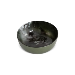 Szklana Misa Dekoracyjna Saba (01) (fi) 16x6 Cm Zielony