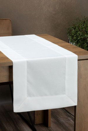 Obrus Aleksa 40x180 Cm Biały