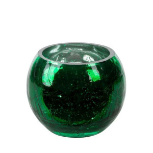 Szklany Świecznik Dekoracyjny Verre3 (2) (fi) 10x8 Cm Zielony