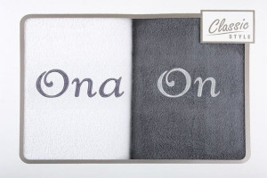 Komplet Dwóch Ręczników On Ona 50 X 90 Cm (x2)