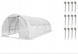 Tunel Foliowy 3x8m + 12x Kotwa Stalowa Wbijana