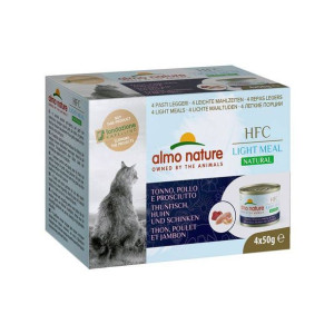 ALMO NATURE HFC Natural Light tuńczyk, kurczak i szynka 4x50g