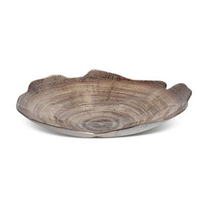 Szklana Misa Dekoracyjna Pari (02) 30x28x6 Cm Brązowy