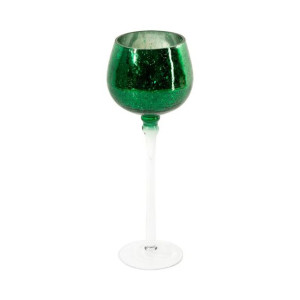 Szklany Świecznik Dekoracyjny Verre3 (fi) 9x25 Cm Biały