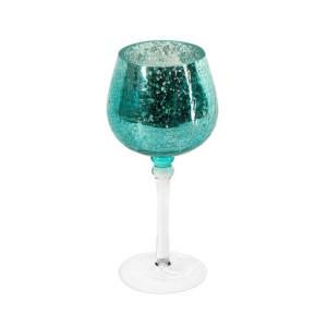 Szklany Świecznik Dekoracyjny Verre5 (fi) 9x20 Cm Biały