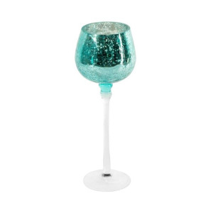 Szklany Świecznik Dekoracyjny Verre5 (fi) 9x25 Cm Biały