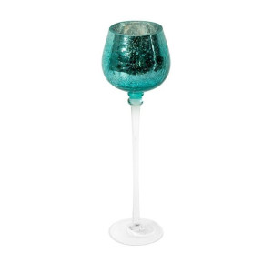 Szklany Świecznik Dekoracyjny Verre5 (fi) 9x30 Cm Biały