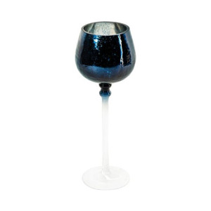 Szklany Świecznik Dekoracyjny Verre2 (fi) 9x25 Cm Biały