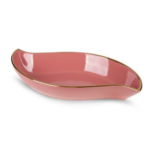 Patera Dekoracyjna Sibel (01) 35x17x5 Cm Ciemnoróżowy