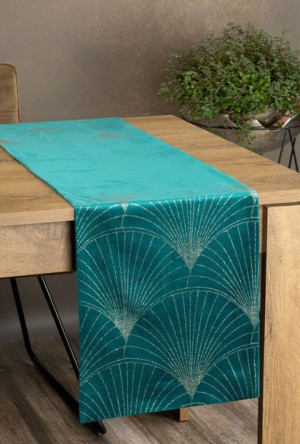 Obrus Blink 14 35x140 Cm Ciemnoturkusowy