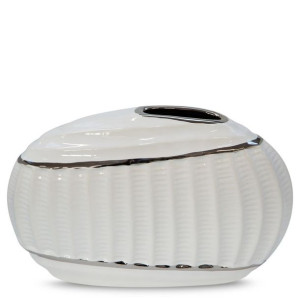 Wazon Dekoracyjny Emina (01) 29x7x17 Cm Biały