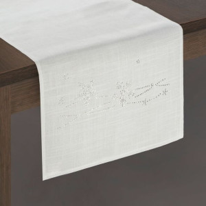 Obrus Agata 40x180 Cm Srebrny