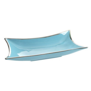 Patera Dekoracyjna Ian 41x22x8 Cm Turkusowy